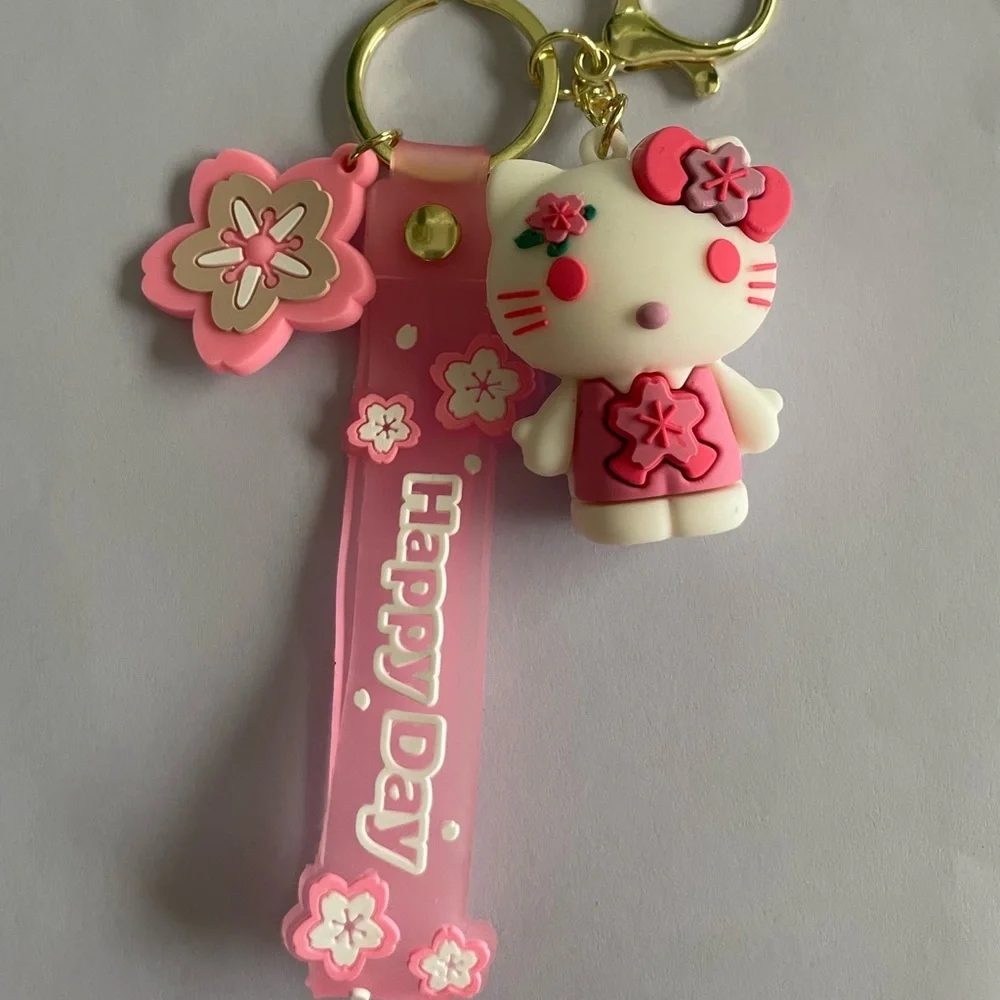 Hello Kitty Pink Keychain Bag Charm—New - Picture 2 of 4
